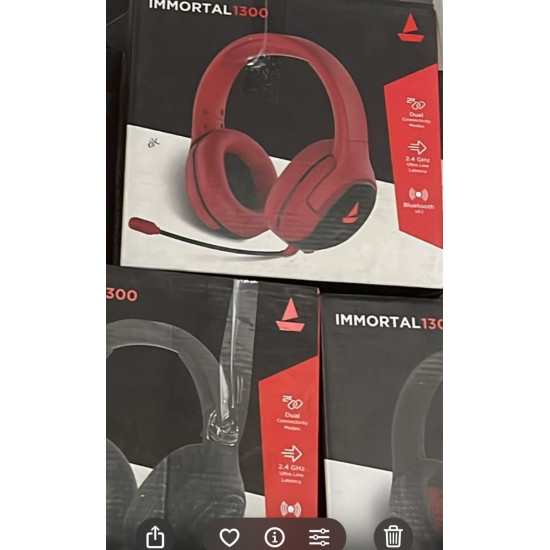 boAt Immortal IM1300 Bluetooth Gaming Headset On the Ear Gaming Headset